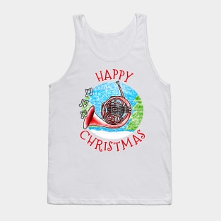 Christmas French Horn Hornist Brass Musician Xmas 2022 Tank Top